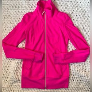 Lulu lemon hot pink track jacket zip up